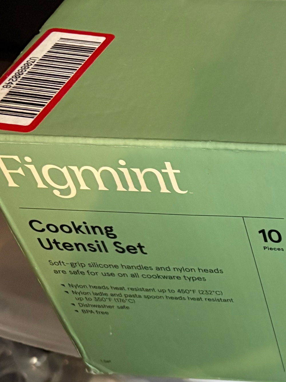 Figmint Cooking Utensil Set - Mint Green